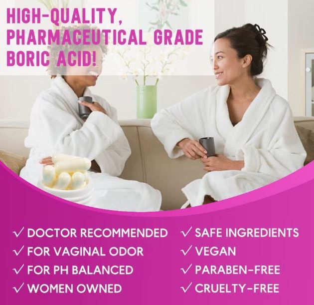 NEW!! Medical grade Boric acid suppository capsules pessaries for vaginal yoni health boric acid antibacterial boric acid oduorless for vaginal ph balance and bacteria, yeast infection solution