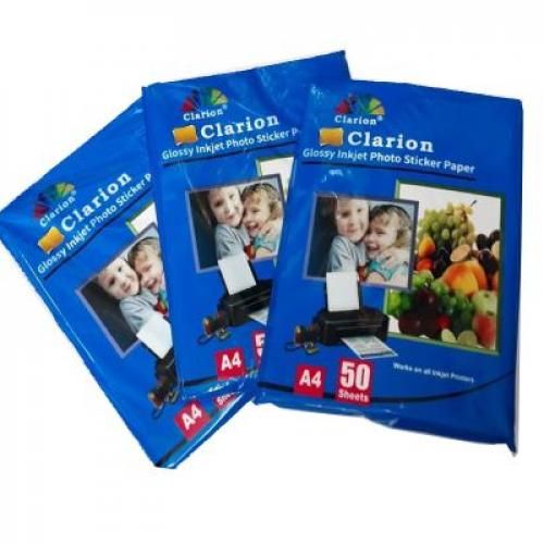 High definition Clarion Sticker photo Paper A4 glossy 50 sheets branding papers