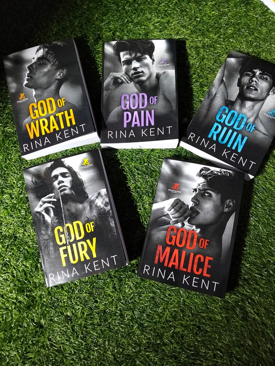 5 In 1 God Of Legacy Books Series;God of Wrath + God of Pain + God of Ruin + God of Fury + God Of Malice Books By Rina Kent