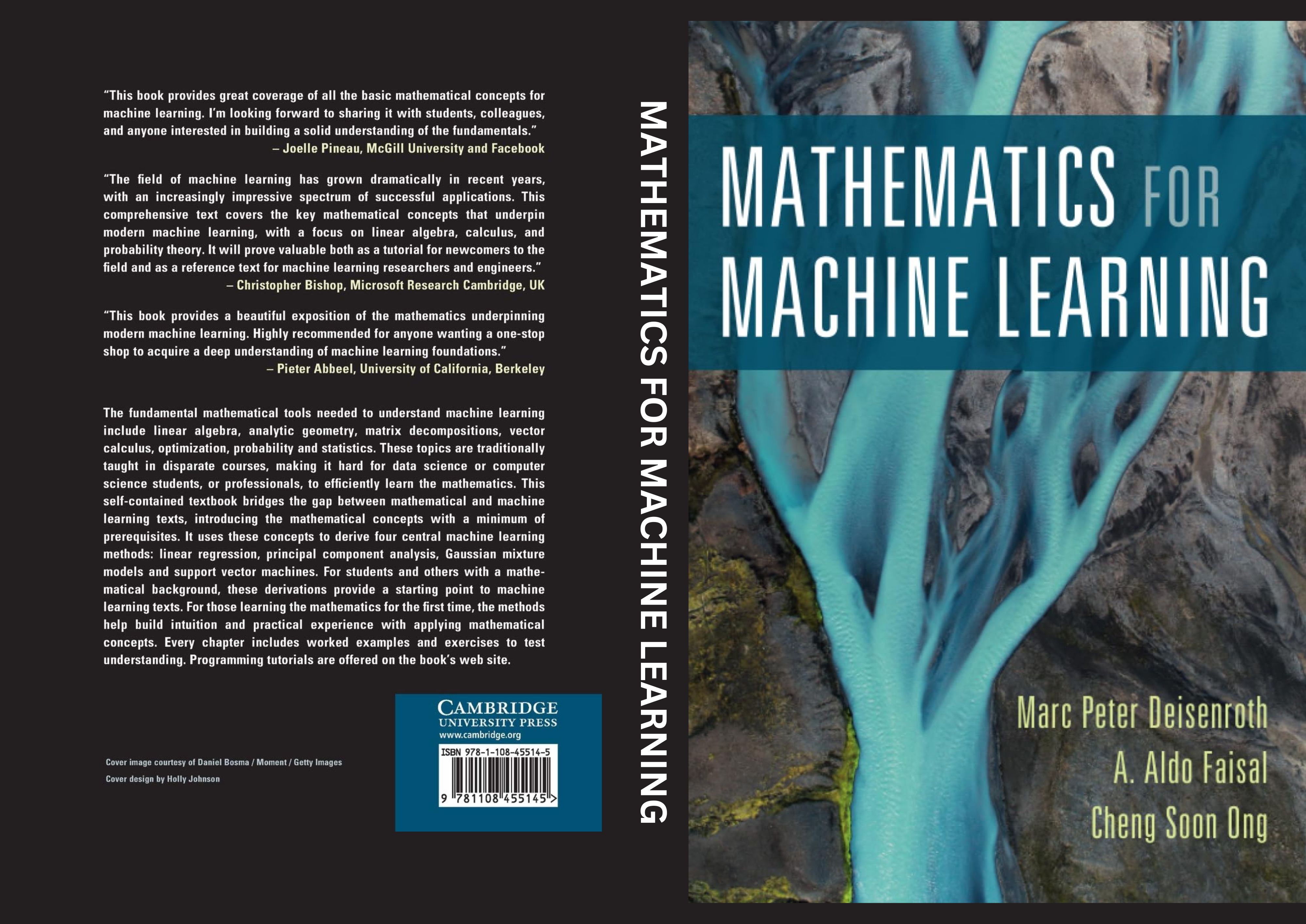 "Mathematics for Machine Learning" Book By Marc Peter Deisenroth, A. Aldo Faisal, Cheng Soon Ong