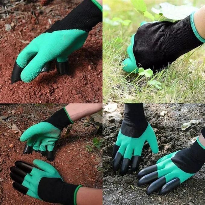 Waterproof Gardening Genie Gloves with Claws for Digging Raking Both Hands