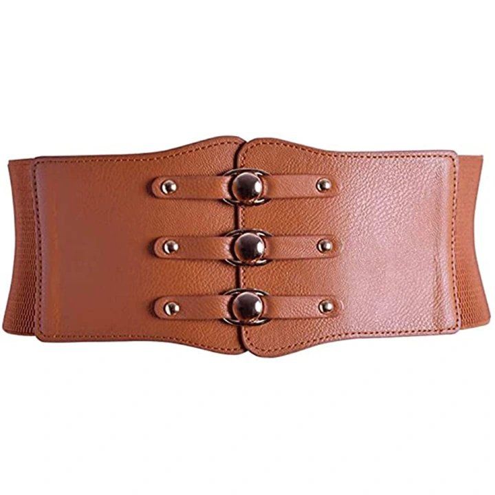 Ladies Waist Belts Women Trainer Slimming Belts Elastic Shapewear PU Leather Binding PU Leather Belt Dress Skirt Suit Decoration Accessories Fashion Female Strap Slim Body Shaper Corset Lady Waistband