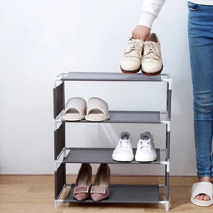 4 Layers Shoe Rack Assemble Portable Home Living Storage Small Furniture