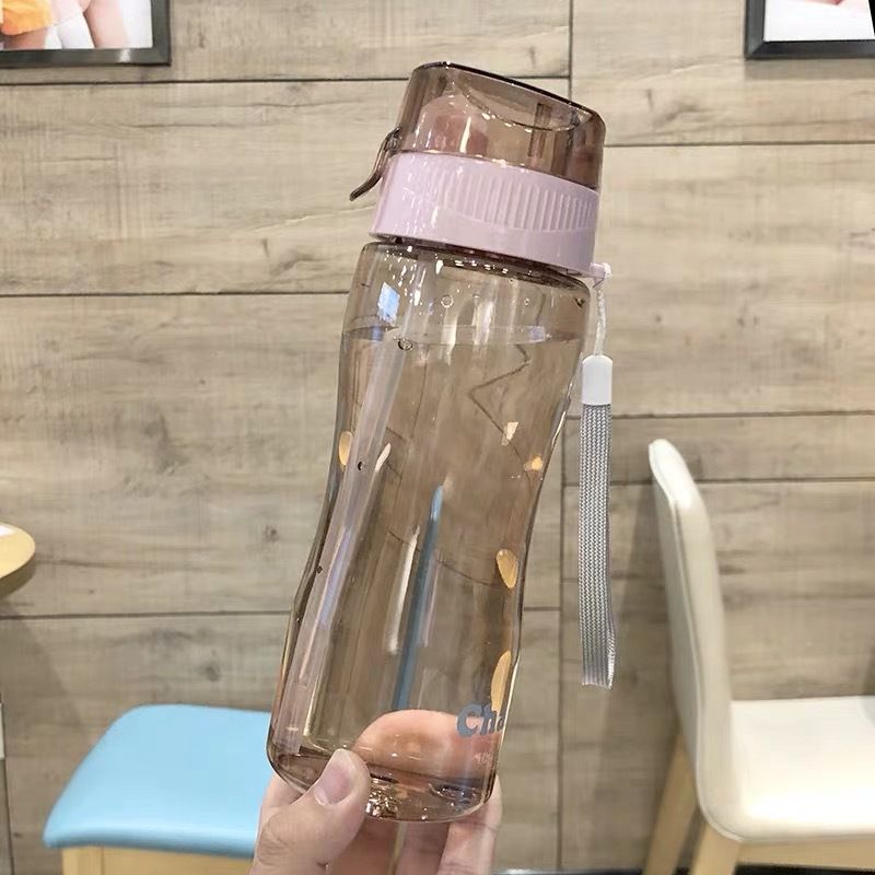 Kitchen & Dining room appliances 600ml Plastic Sports Water Bottle Cup Creative Portable Leak-proof Student one size