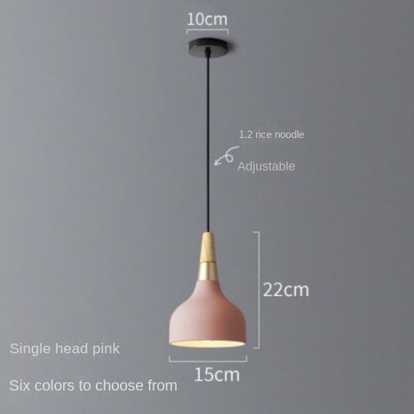 Single headlight modern simple macaron art bar bedside chandelier Pendant Lights