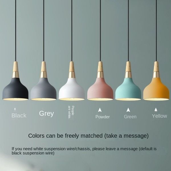 Single headlight modern simple macaron art bar bedside chandelier Pendant Lights