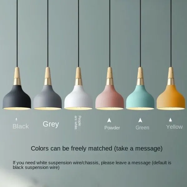 Single headlight modern simple macaron art bar bedside chandelier Pendant Lights