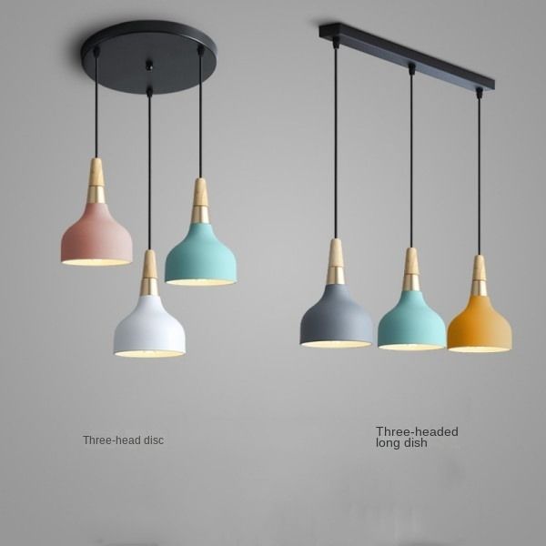 Single headlight modern simple macaron art bar bedside chandelier Pendant Lights