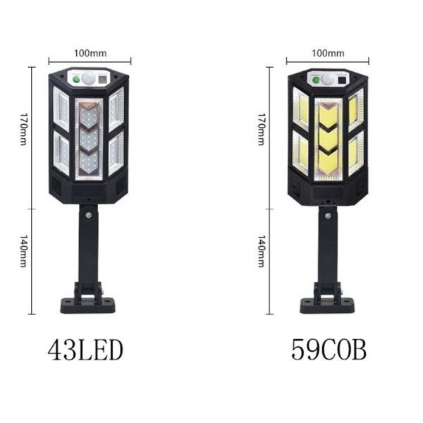 Solar Light Outdoor Garden Home Remote Control Human Sensing Outdoor Light Control led Street Light Porch & Patio Lights
