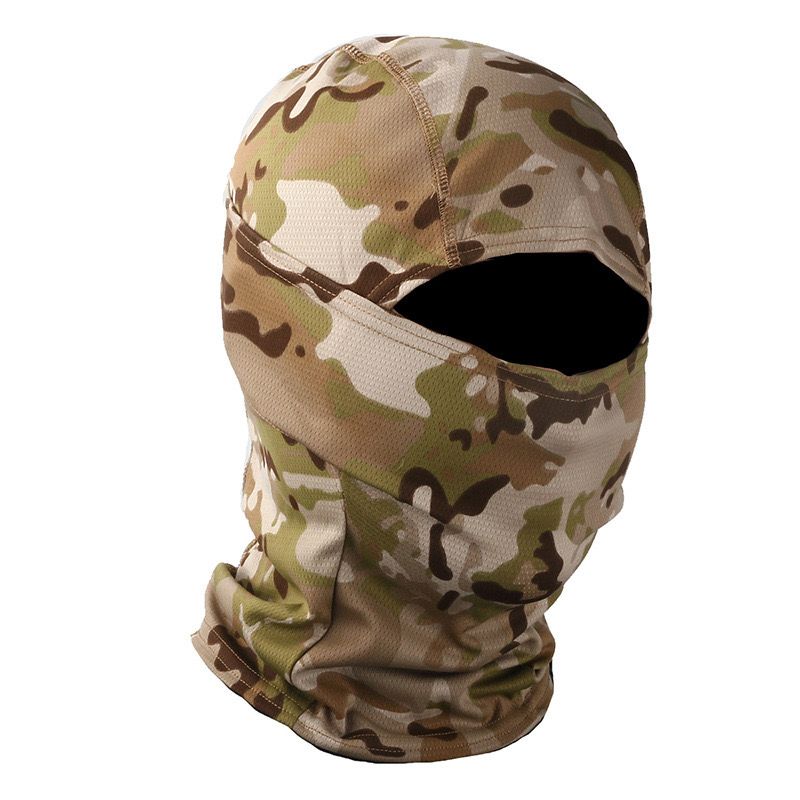 Balaclavas Tactical Camouflage Balaclava Full Face Mask CS Wargame Army Hunting Cycling Hats & Caps one  Hats & Caps Hot selling camouflage hats Windproof camouflage looks handsome