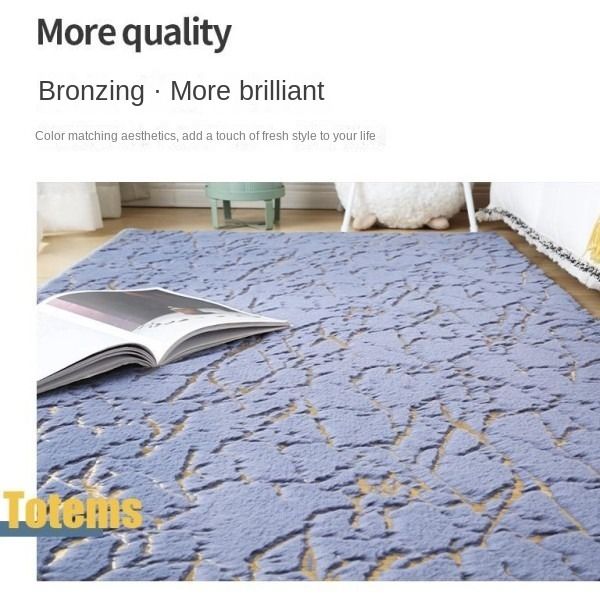 Imitation Rabbit Hair Bed Plush Bedroom Carpet Home Living Room Sofa Room Floor Mat  Rug Pads