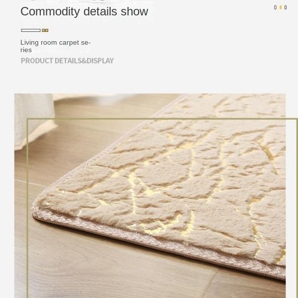 Imitation Rabbit Hair Bed Plush Bedroom Carpet Home Living Room Sofa Room Floor Mat  Rug Pads