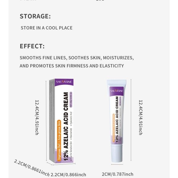 12% Facial Cream Facial Cream Moisturizing Azelaic Acid Serum