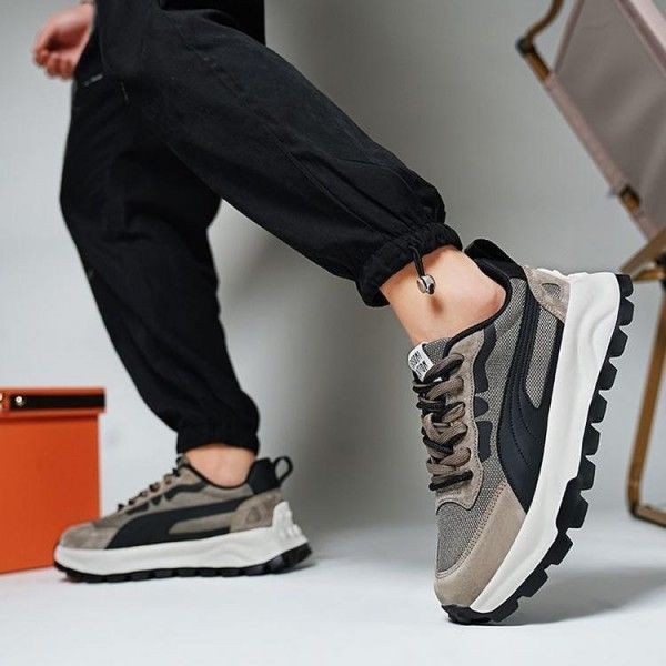 Men's Front Lace-Up Exquisite Workmanship Casual Soft Sole Anti-Slip Wear Breathable Casual Sports Shoes Sneakers