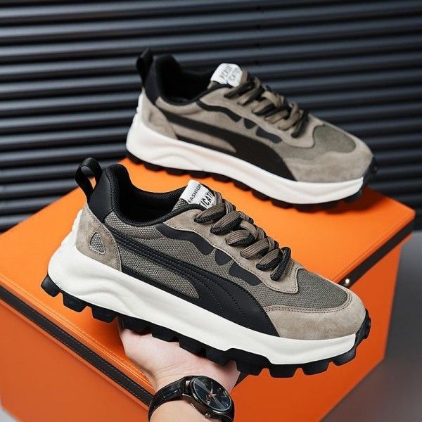 Men's Front Lace-Up Exquisite Workmanship Casual Soft Sole Anti-Slip Wear Breathable Casual Sports Shoes Sneakers