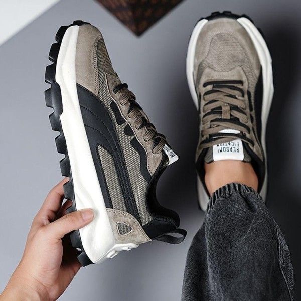 Men's Front Lace-Up Exquisite Workmanship Casual Soft Sole Anti-Slip Wear Breathable Casual Sports Shoes Sneakers
