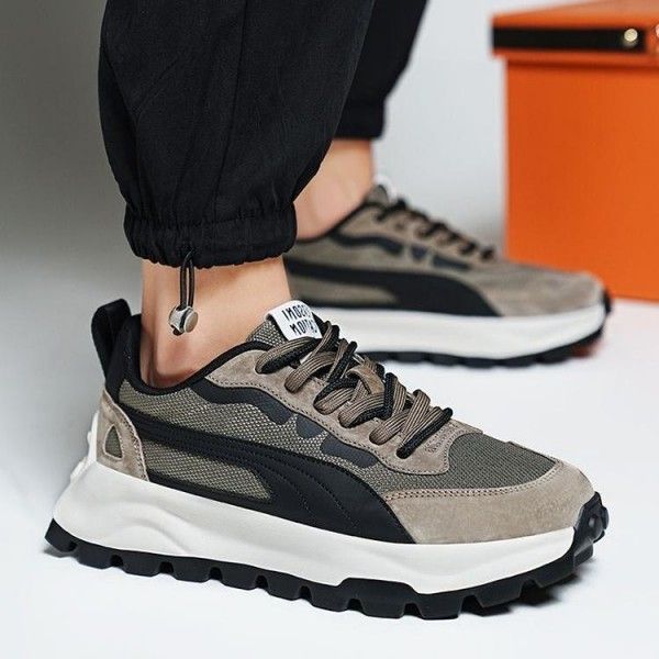 Men's Front Lace-Up Exquisite Workmanship Casual Soft Sole Anti-Slip Wear Breathable Casual Sports Shoes Sneakers