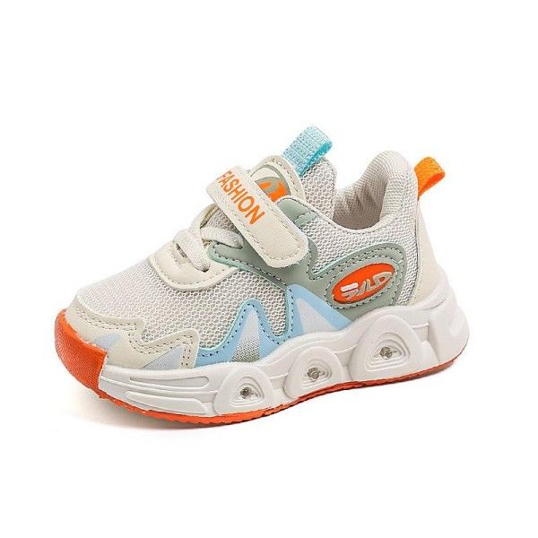 Children's Mesh Breathable Light-Emitting Sports Soft-Soled Non-Slip Toddler Shoes Sneakers