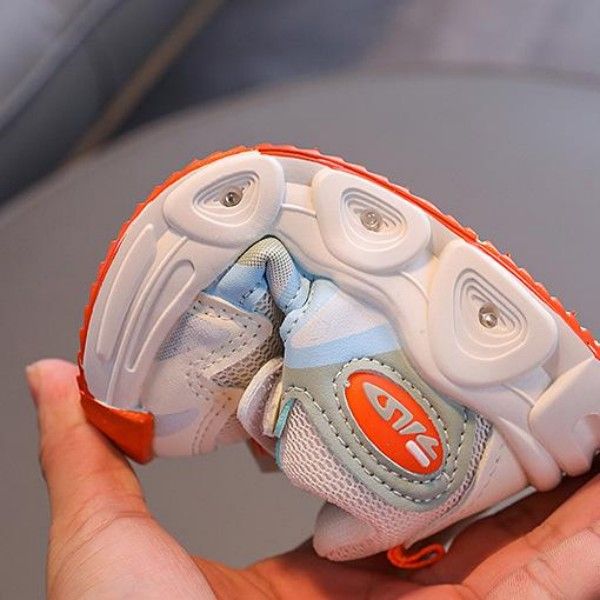 Children's Mesh Breathable Light-Emitting Sports Soft-Soled Non-Slip Toddler Shoes Sneakers