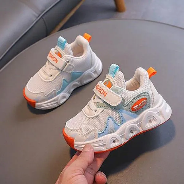 Children's Mesh Breathable Light-Emitting Sports Soft-Soled Non-Slip Toddler Shoes Sneakers