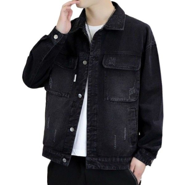 Jackets & Coats  Men's Slim Fit Comfortable Breathable Lapel On The Clothing Cargo Casual Jacket Denim Coat