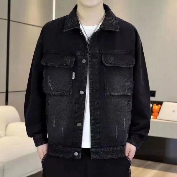 Jackets & Coats  Men's Slim Fit Comfortable Breathable Lapel On The Clothing Cargo Casual Jacket Denim Coat
