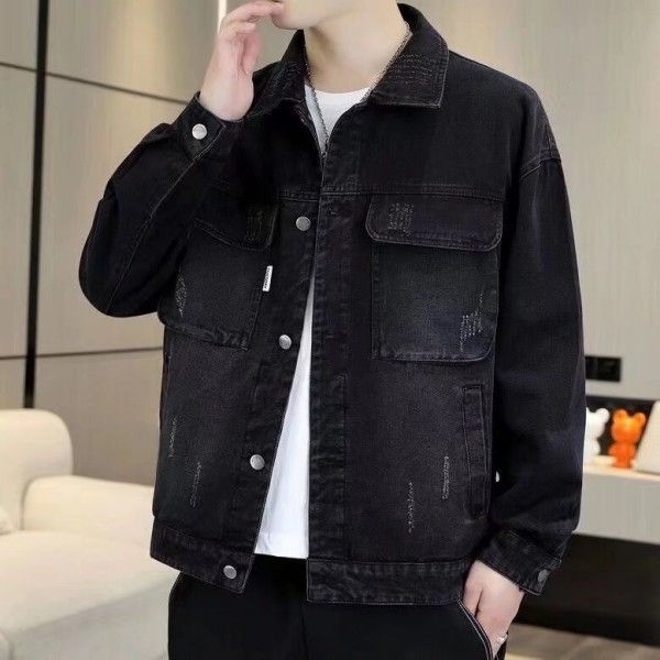 Jackets & Coats  Men's Slim Fit Comfortable Breathable Lapel On The Clothing Cargo Casual Jacket Denim Coat