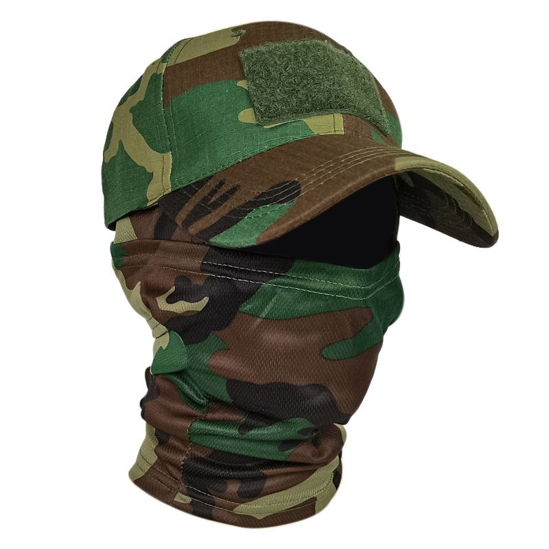 Balaclavas Men'S Military Tactical Balaclava Baseball Cap Full Visor Back Buckle Visor Outdoor Hunting Camouflage