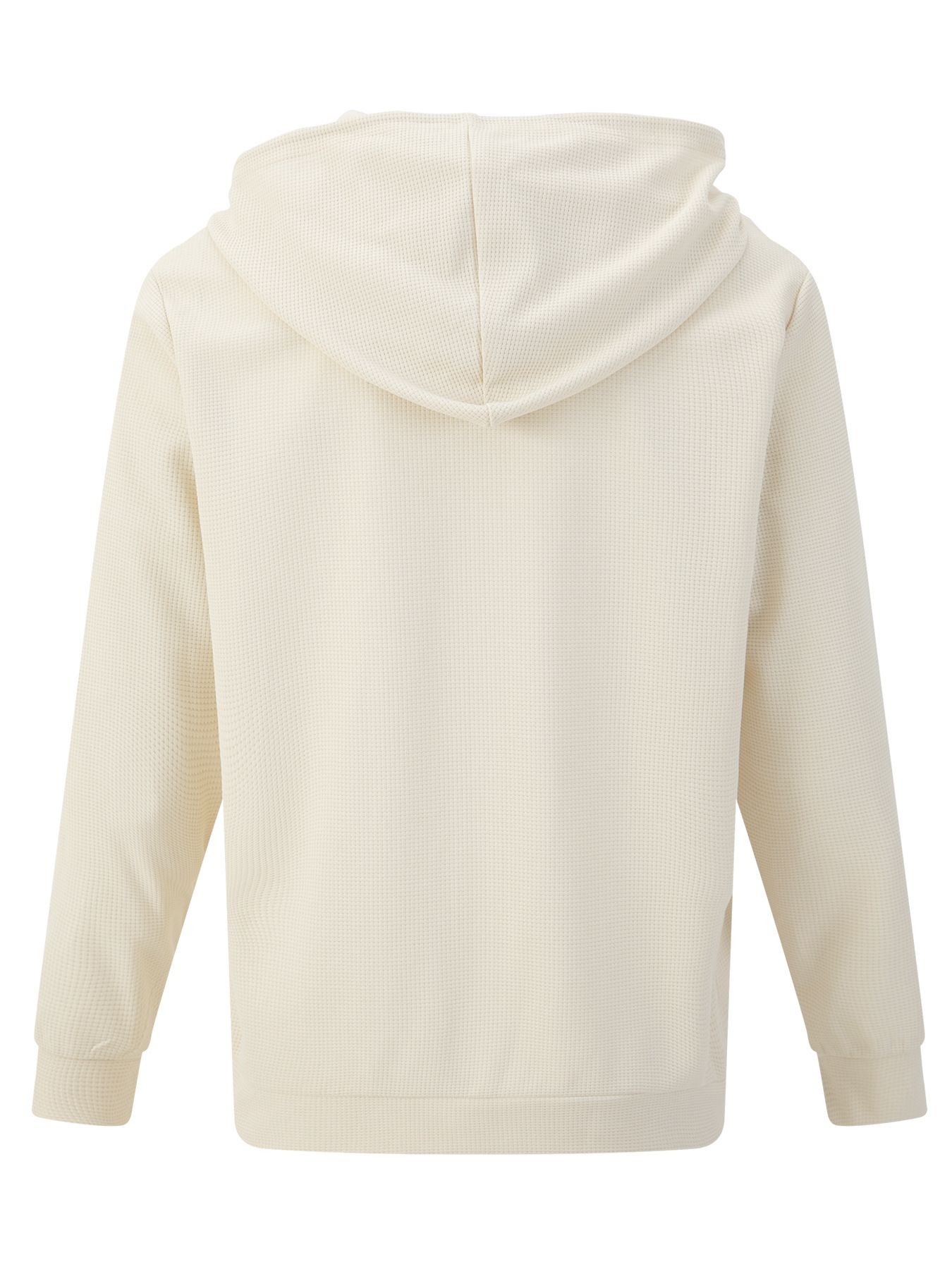 Men's Waffle Solid Color Pocket Zipper Long-Sleeved Jacket Jacket Hoodie Sweatshirts & Hoodies