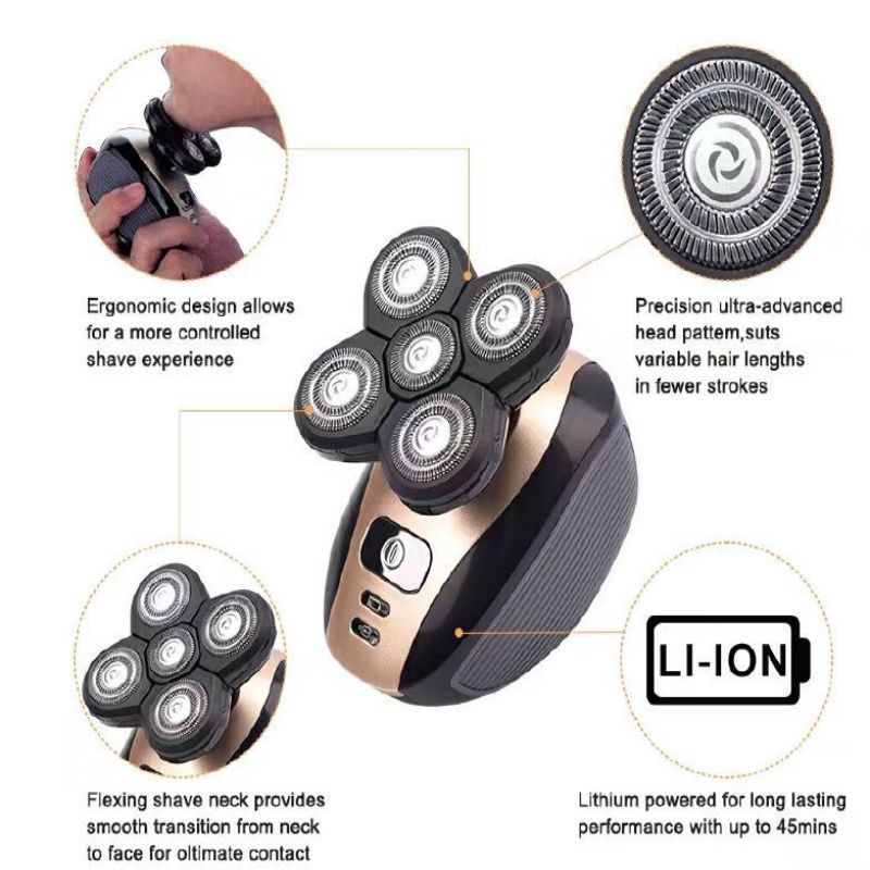 Simple personality one five-blade electric shaver Hairdresser Rechargeable full wash shaver  Shaving & Grooming Sets