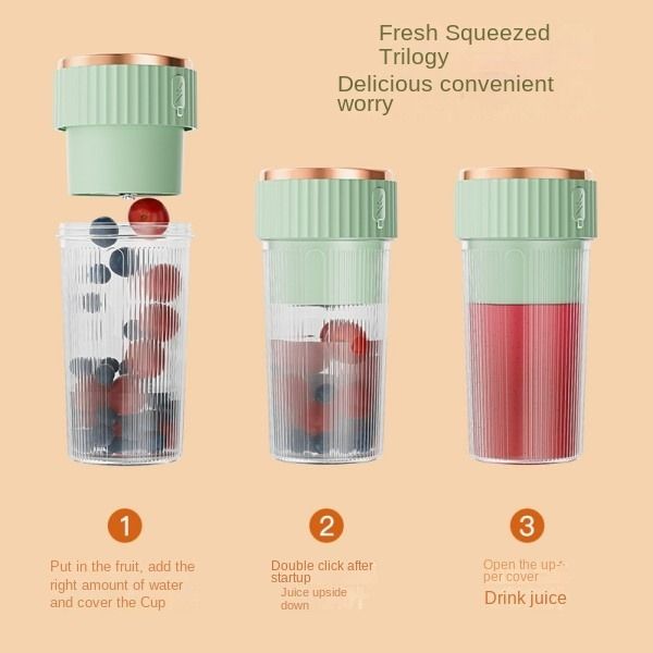 Household Multi-Functional Small Juicer Portable Multi-Functional Usb Charging Fruit Electric Juice Stirring Cup  Juicers