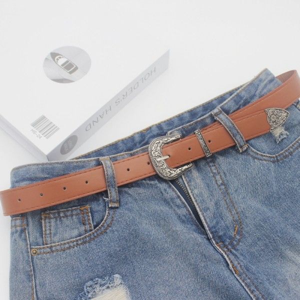 Belts  Ladies Exquisite Workmanship Classic Modern Fashion Simple Fashion Carved Retro Casual Belt