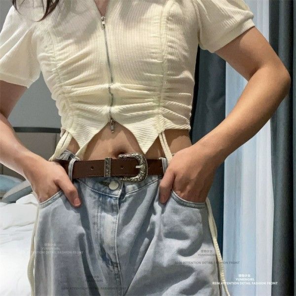 Belts  Ladies Exquisite Workmanship Classic Modern Fashion Simple Fashion Carved Retro Casual Belt