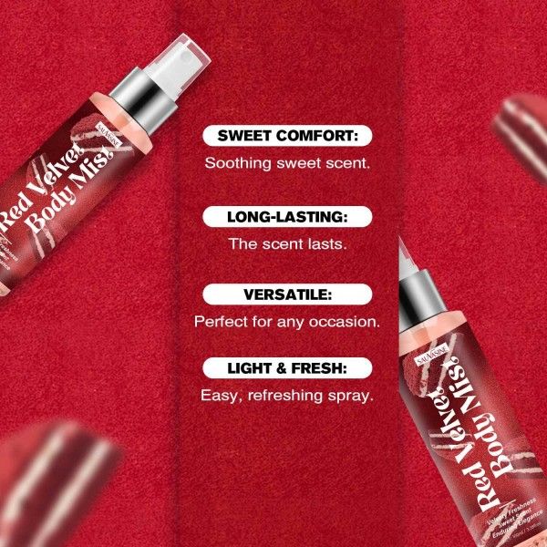 Ladies Long-Lasting Moisturizing Red Velvet Body Spray 100ml