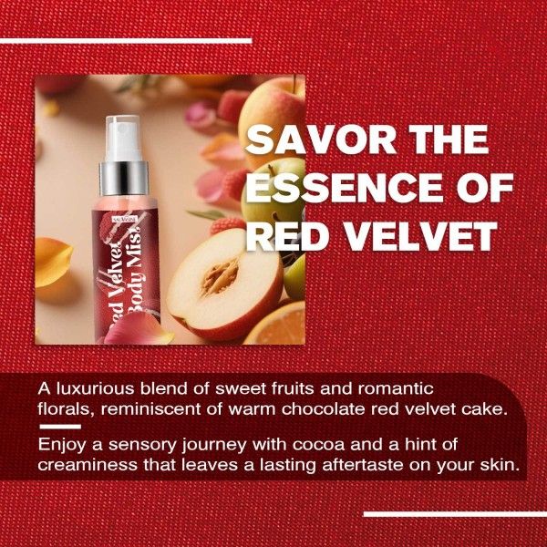 Ladies Long-Lasting Moisturizing Red Velvet Body Spray 100ml