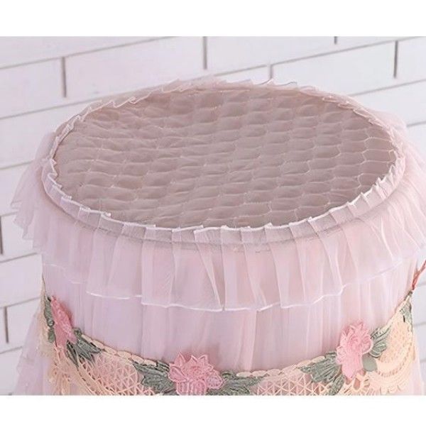 Cylindrical Air Conditioner Cover Lace Fabric Standing Cabinet Air Conditioner Dust Cover For The Living Room