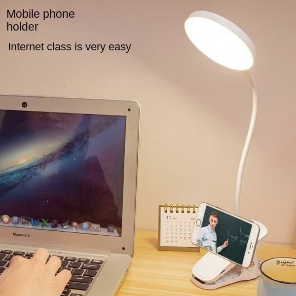 Led Eye Protection Clip Desk Lamp Dormitory Learning Charging Night Light Bright Enough Table Lamps
