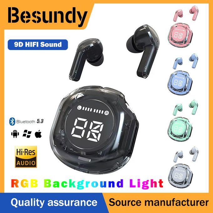 NEW Arrival Air39 Earpods Tws Transparent Cabin Wireless Bluetooth Earbuds With LED Digital Display