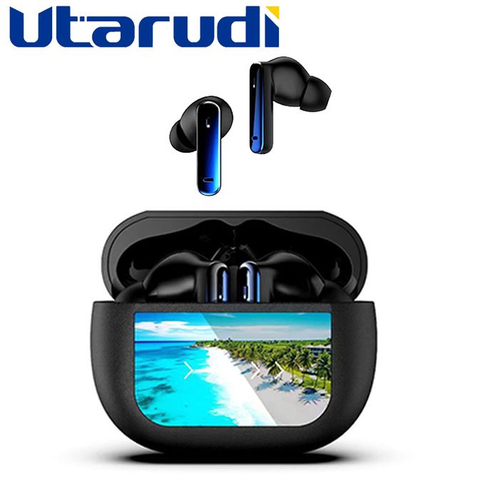 Utarudi GT99 Bluetooth Headsets Color Touch Screen Wireless Earpods ANC & ENC Noise Cancelation