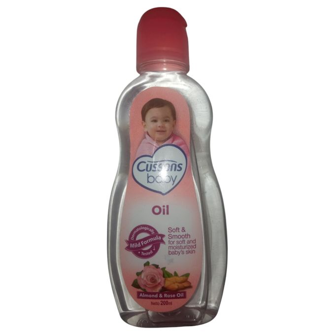 Cussons Soft & Smooth ALMOND & ROSE BABY OIL For Soft and Moisturized Baby Skin MILD FORMULA