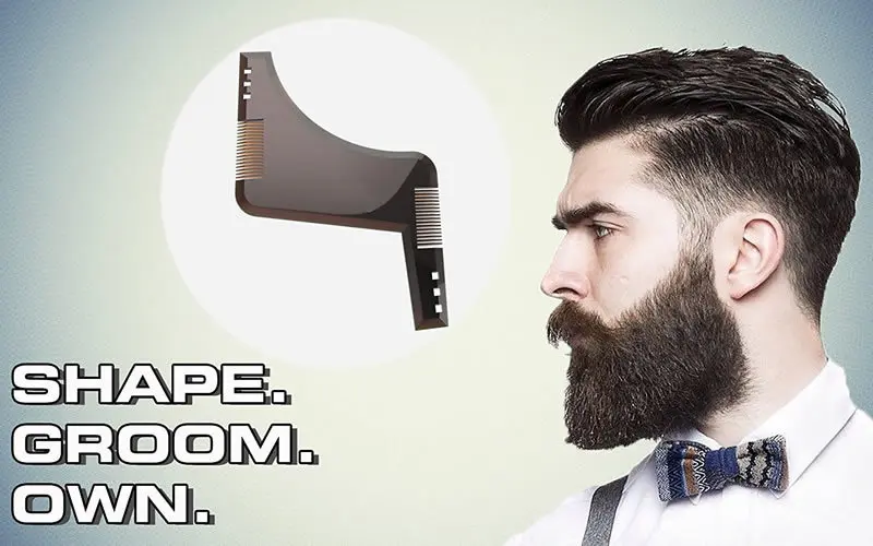 Beard Shaping Template Shower Salon Beard Shaving shave Shaping style styling comb care brush Tool