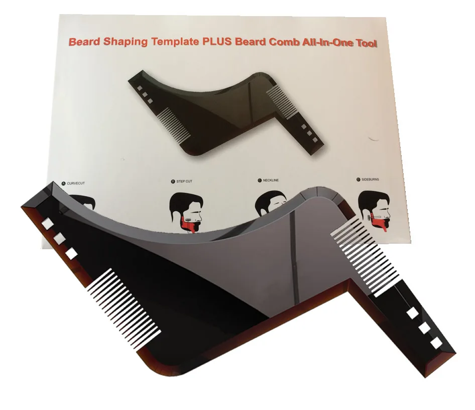 Beard Shaping Template Shower Salon Beard Shaving shave Shaping style styling comb care brush Tool