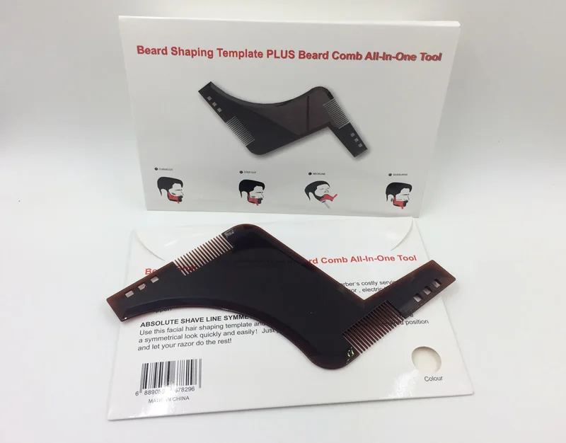 Beard Shaping Template Shower Salon Beard Shaving shave Shaping style styling comb care brush Tool