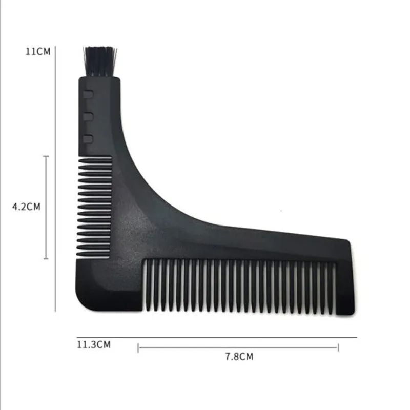 1PCS Beard Shaping Styling Template PLUS Beard Comb All-In-One Tool ABS Comb for Hair Beard Trim Template High Quality