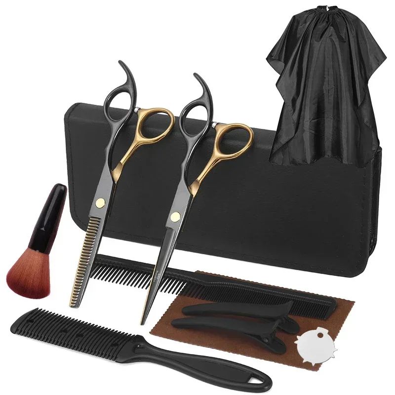 Hair Scissors Set Professional Barber Scissors Stainless Steel Hair Cutting Kits Hair Tools Hairdressing Hair Cutting Thinning Shears