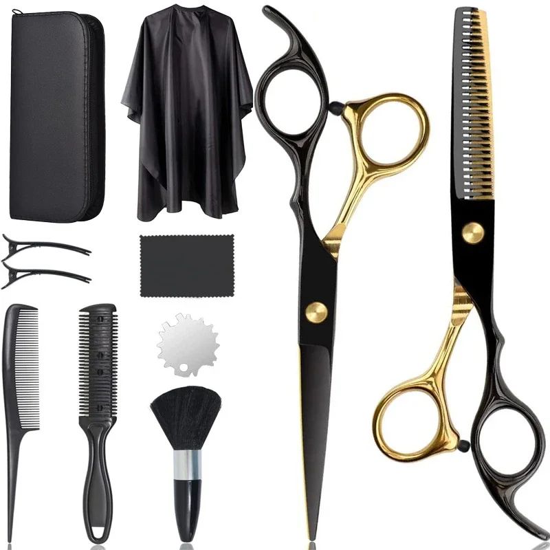 Hair Scissors Set Professional Barber Scissors Stainless Steel Hair Cutting Kits Hair Tools Hairdressing Hair Cutting Thinning Shears