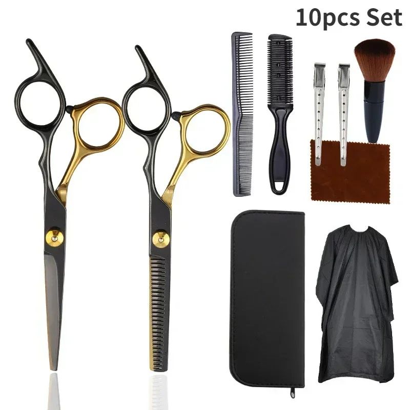 Hair Scissors Set Professional Barber Scissors Stainless Steel Hair Cutting Kits Hair Tools Hairdressing Hair Cutting Thinning Shears