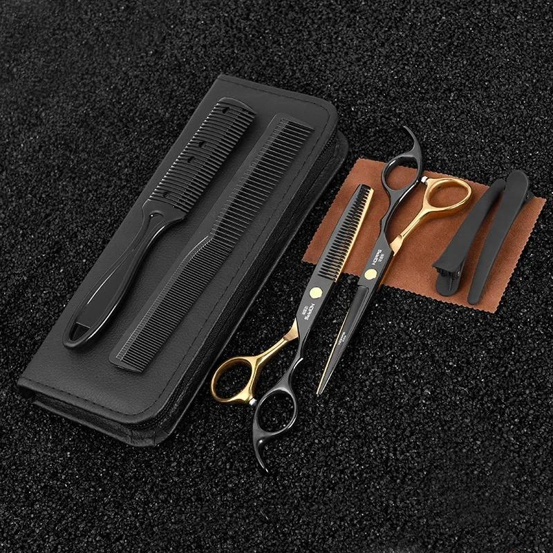 Hair Scissors Set Professional Barber Scissors Stainless Steel Hair Cutting Kits Hair Tools Hairdressing Hair Cutting Thinning Shears