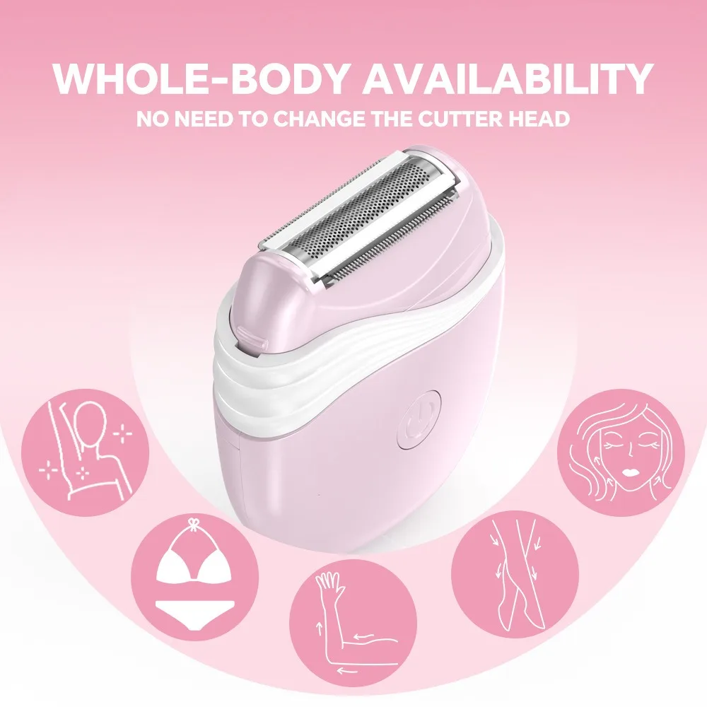 3 in 1 Electric Epilator for Women Shaver Hair Cutting Machine Portable Bikini Trimmer Wet Remover for Face Legs Underarm