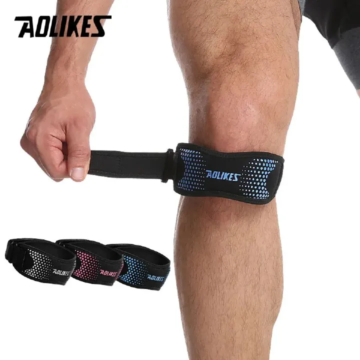 1PCS Adjustable Knee Pad Knee Pain Relief Patella Stabilizer Brace Support for Hiking Soccer Basketball Running Sport Exercise Bands